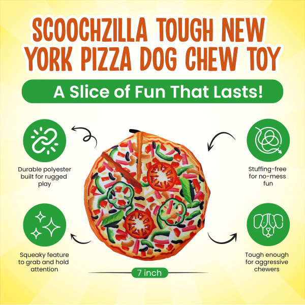 Scoochie Pet Scoochzilla Tough Squeaky Dog Chew Toys product image