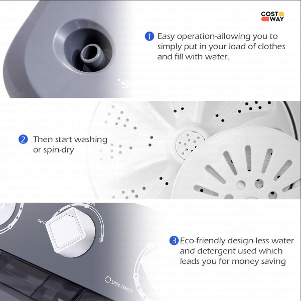 Compact Mini Portable Twin-Tub Washing Machine product image
