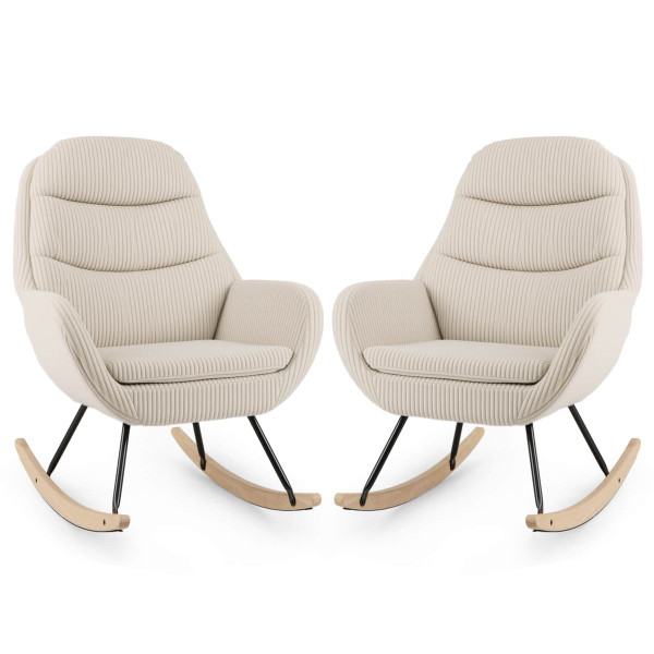 Upholstered Rocking Chair with Padded Backrest product image
