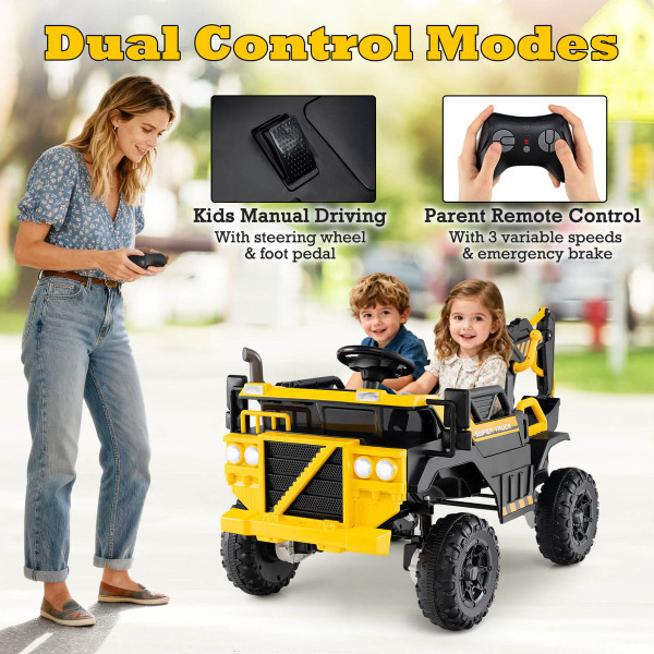 Kids' 24V Ride-On Excavator with Remote Control product image Kids' 24V Ride-On Excavator with Remote Control product image