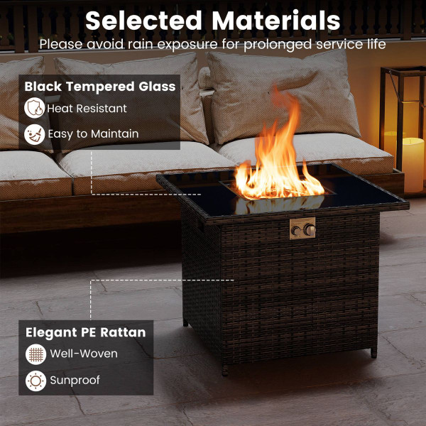 32.5" Outdoor Propane Fire Pit Table product image