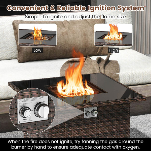32.5" Outdoor Propane Fire Pit Table product image