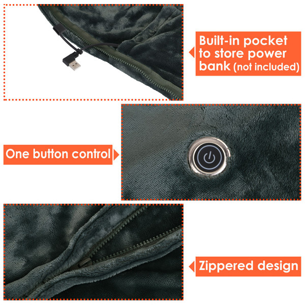 USB Heated Poncho / Throw (Requires Power Bank) product image