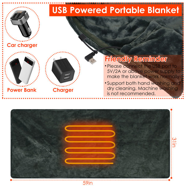 USB Heated Poncho / Throw (Requires Power Bank) product image