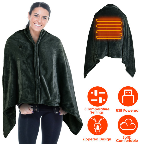 USB Heated Poncho / Throw (Requires Power Bank) product image