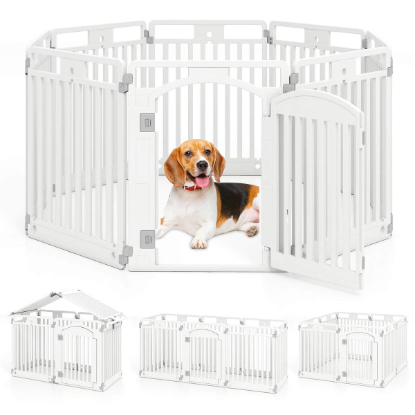 32” Tall Plastic Dog Pen with Locking Door (8- or 16-Panels) product image