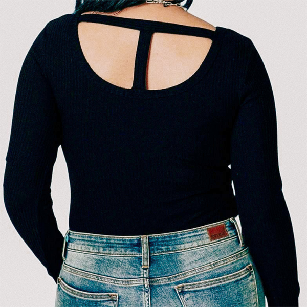 Ribbed Knit Cut-out Bodysuit product image