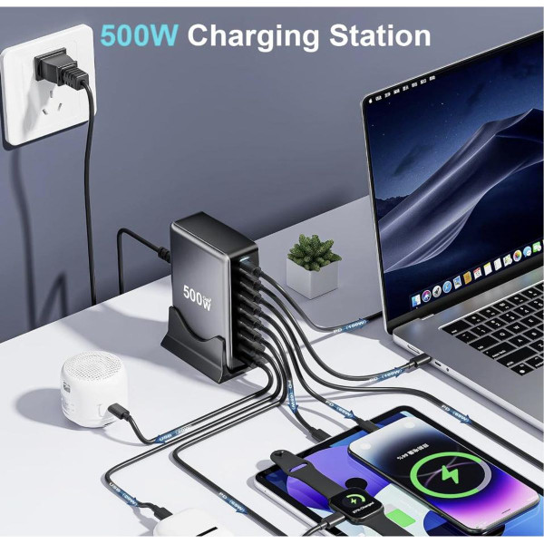 500W USB-C Fast Charging Station Hub product image 500W USB-C Fast Charging Station Hub product image