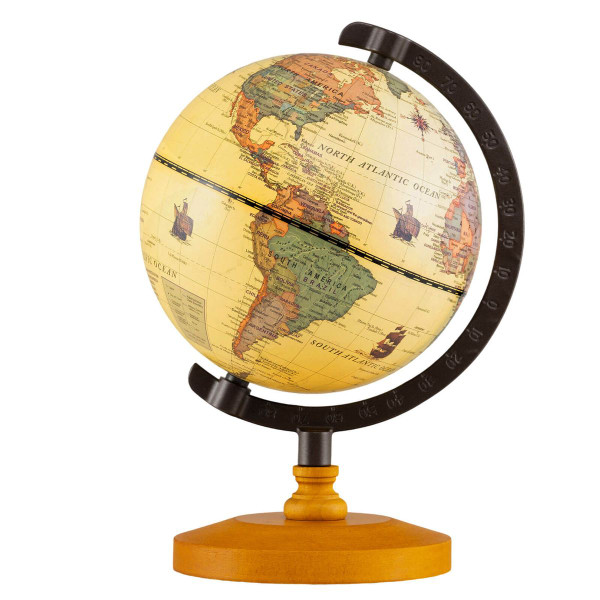 5.5-Inch Desktop Rotating Antique World Globe product image