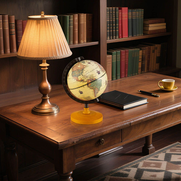 5.5-Inch Desktop Rotating Antique World Globe product image