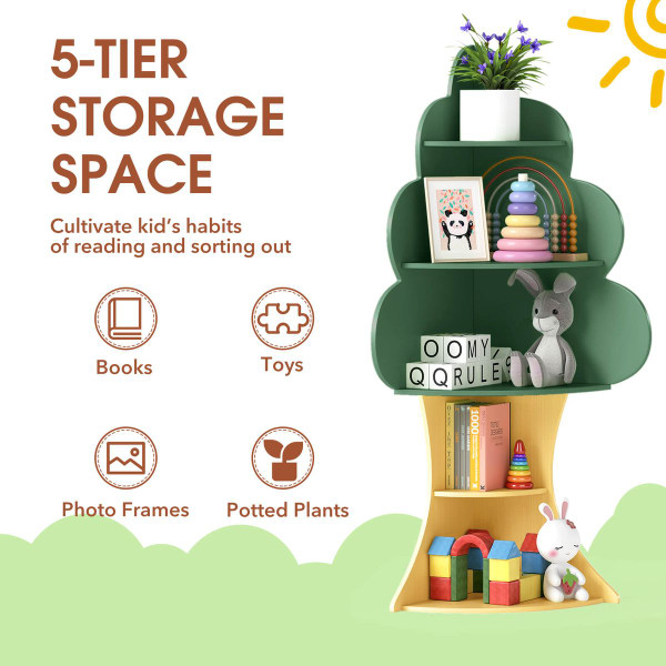 5-Tier Tree Bookshelf for Kids product image  5-Tier Tree Bookshelf for Kids product image