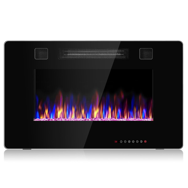 Electric Ultra Thin Wall Mounted Recessed Fireplace product image