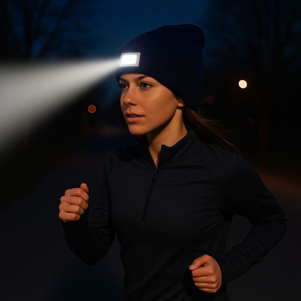 Beanie Hat with Rechargeable LED Headlamp product image Beanie Hat with Rechargeable LED Headlamp product image