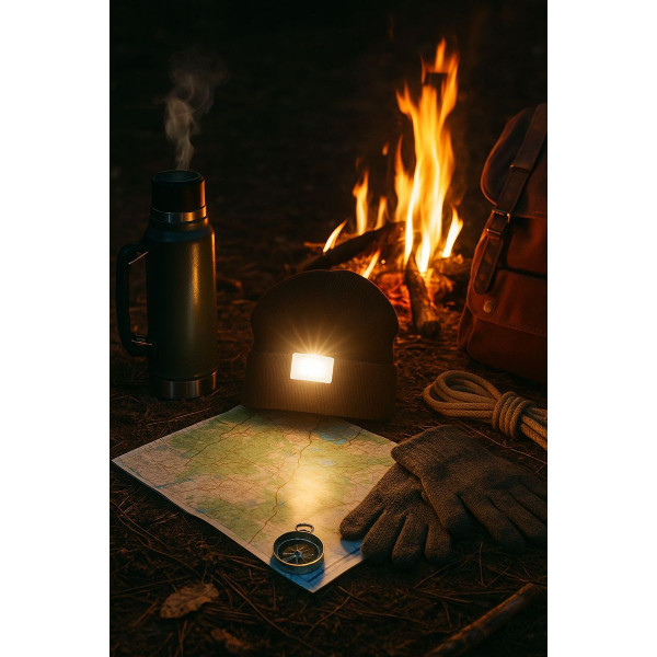 Beanie Hat with Rechargeable LED Headlamp product image Beanie Hat with Rechargeable LED Headlamp product image