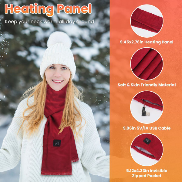 Heated USB Winter Scarf (Requires Power Bank) product image Heated USB Winter Scarf (Requires Power Bank) product image