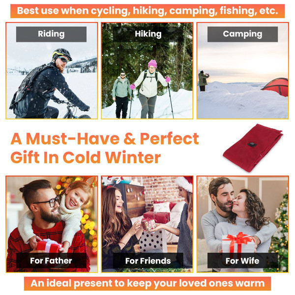 Heated USB Winter Scarf (Requires Power Bank) product image Heated USB Winter Scarf (Requires Power Bank) product image