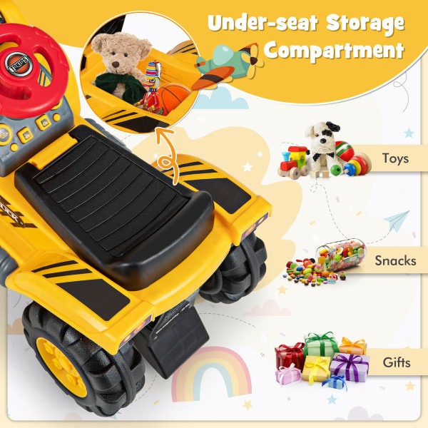Kids' Ride-on Excavator with Realistic Sound and Rear Storage Space product image Kids' Ride-on Excavator with Realistic Sound and Rear Storage Space product image
