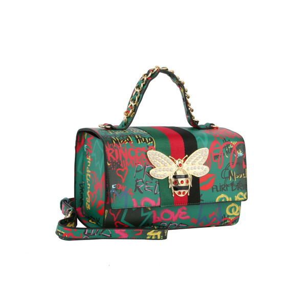 Graffiti Bee Print Satchel & Wallet Set product image Graffiti Bee Print Satchel & Wallet Set product image