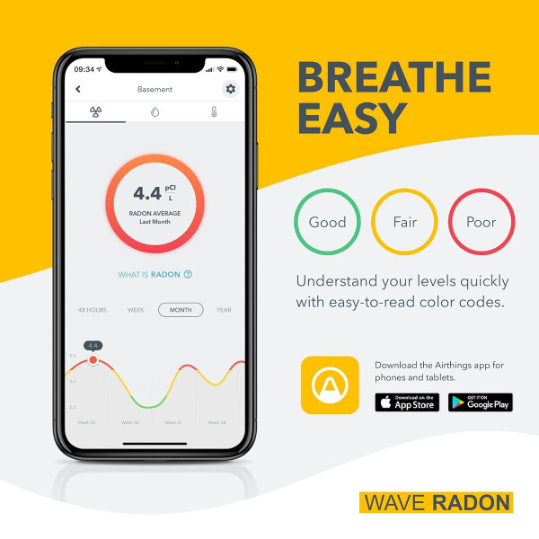 Airthings Smart Radon Detector with Temperature Sensor product image