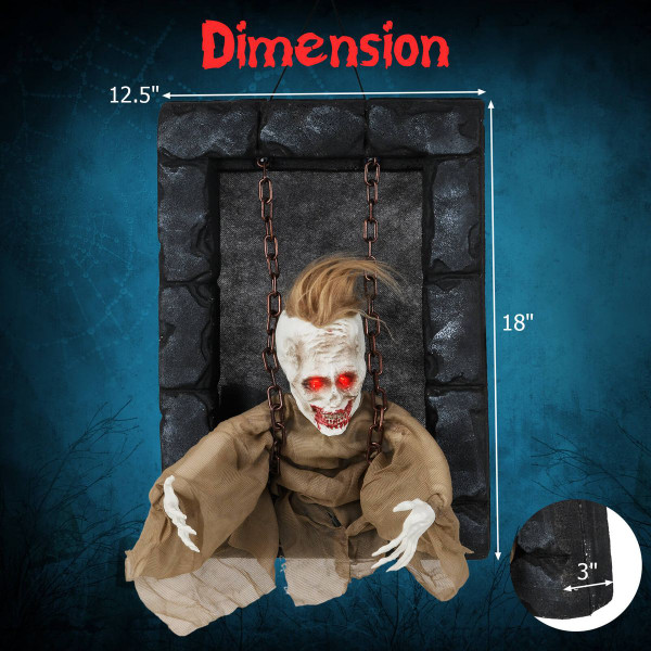 Hanging Animated Zombie Prisoner Halloween Decoration product image Hanging Animated Zombie Prisoner Halloween Decoration product image