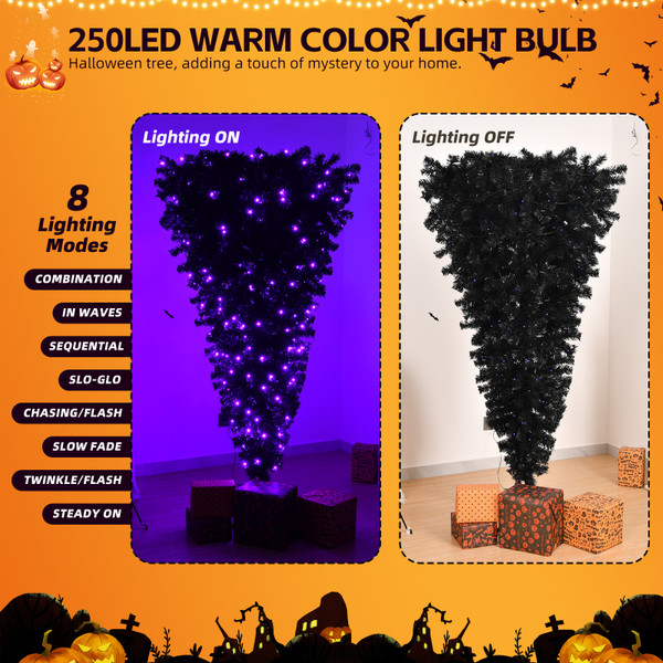 6FT Upside Down Christmas Halloween Tree  product image 6FT Upside Down Christmas Halloween Tree  product image