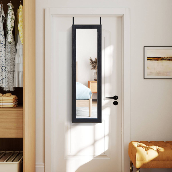 Door-Mounted Jewelry Armoire with Full-Length Mirror product image