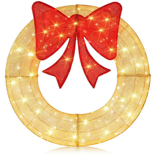 48" Pre-Lit Christmas Wreath with 200 LED Lights product image 48" Pre-Lit Christmas Wreath with 200 LED Lights product image