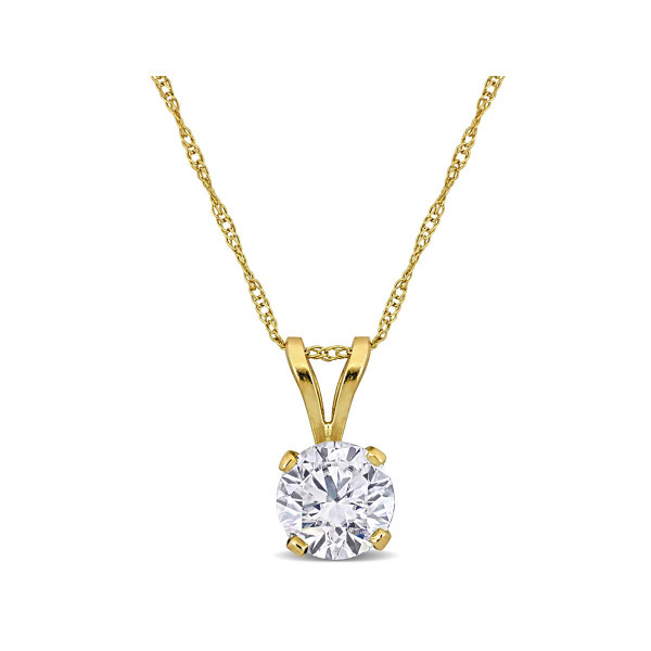1 Carat Lab-grown Diamond Solitaire Necklace In 14K Yellow Gold product image