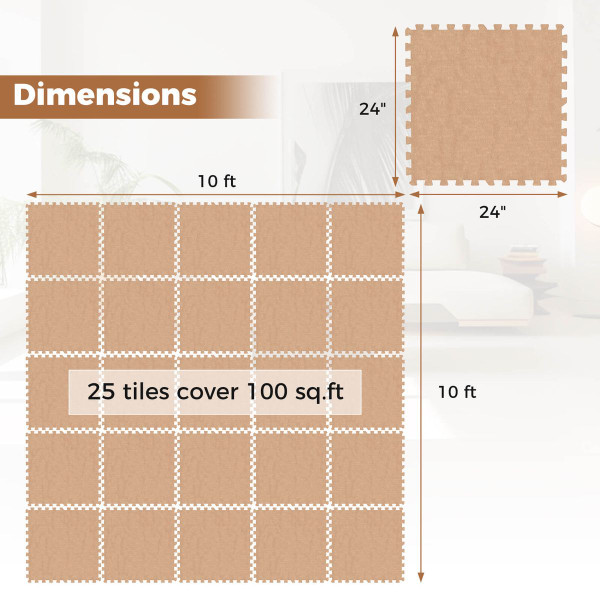 Interlocking Foam Carpet Tiles (25- or 50-Pack) product image