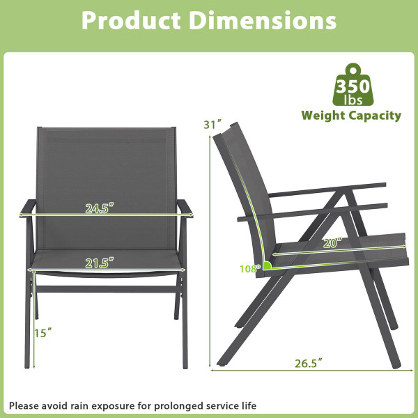 Patio Chairs with Breathable Mesh Fabric product image