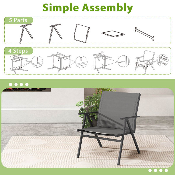 Patio Chairs with Breathable Mesh Fabric product image