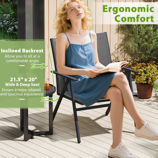 Patio Chairs with Breathable Mesh Fabric product image