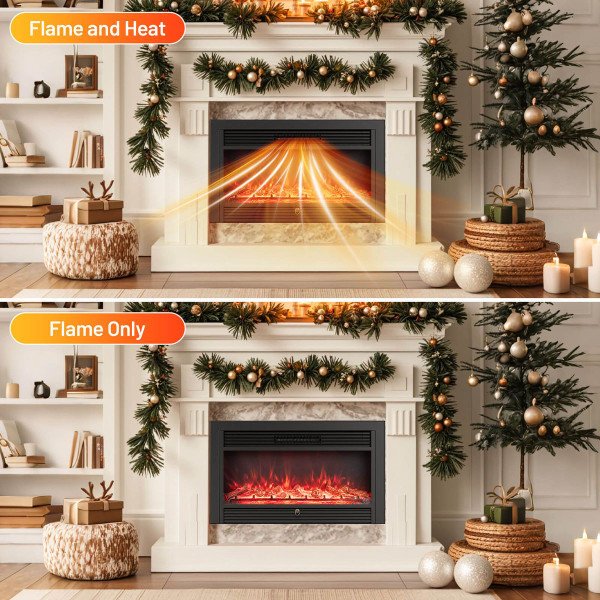 1500W Electric Fireplace Insert with Adjustable Thermostat product image