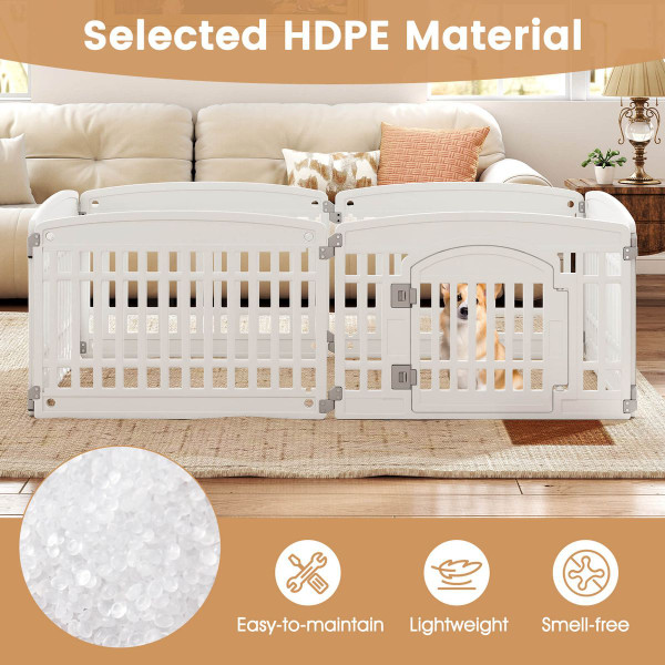 Panel Plastic Dog Playpen with Lockable Gate product image Panel Plastic Dog Playpen with Lockable Gate product image