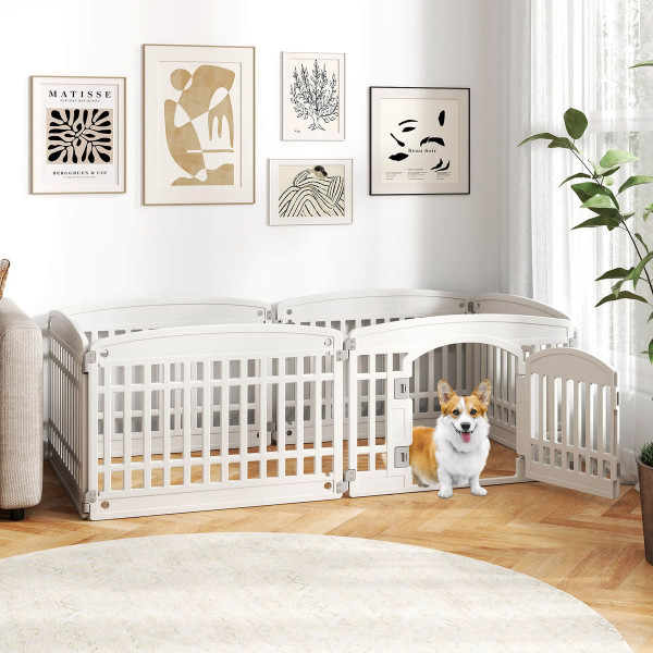 Panel Plastic Dog Playpen with Lockable Gate product image Panel Plastic Dog Playpen with Lockable Gate product image