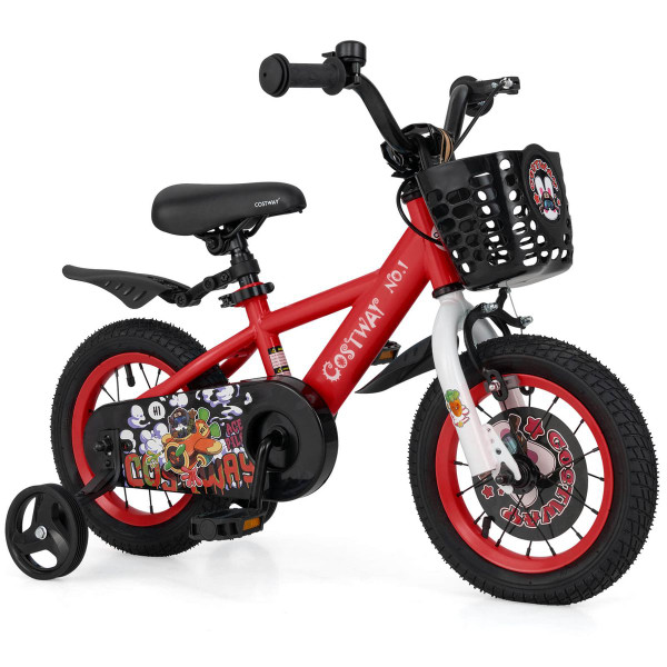 Height-Adjustable Kid's Bike with Remo Training Wheels product image