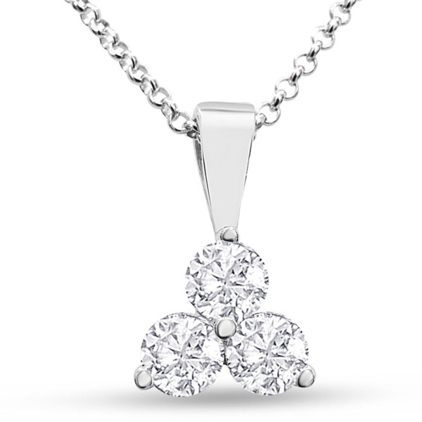 1 Carat Lab Created Diamond Triangle Necklace product image