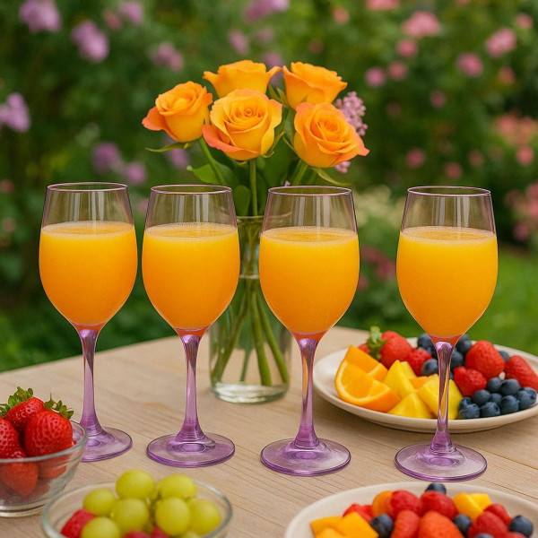 Epure Glassware Purple Spray 16.5oz Wine Glasses (Set of 4) product image