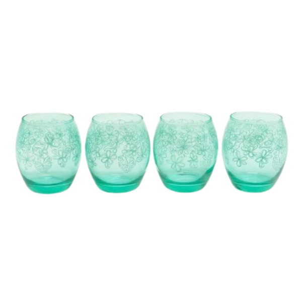 Epure Glassware Denali Flower Print Rocks Glasses (Set of 4) product image
