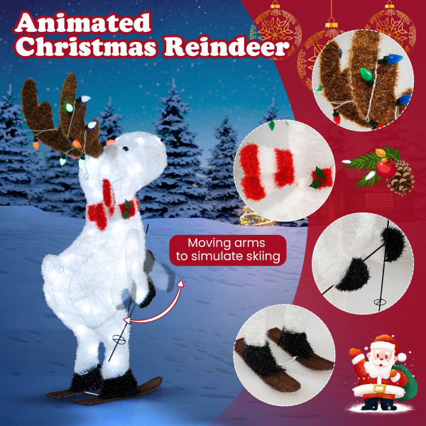 44” Animated Reindeer with Lights product image 44” Animated Reindeer with Lights product image