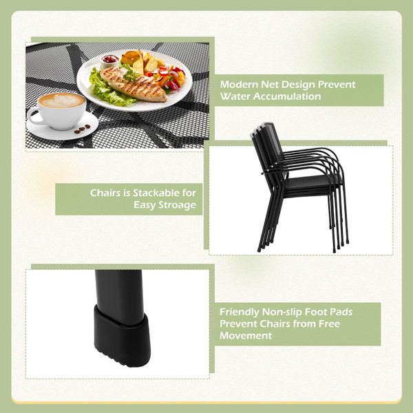 Metal Outdoor Table and Patio Dining Table Set for 4 product image