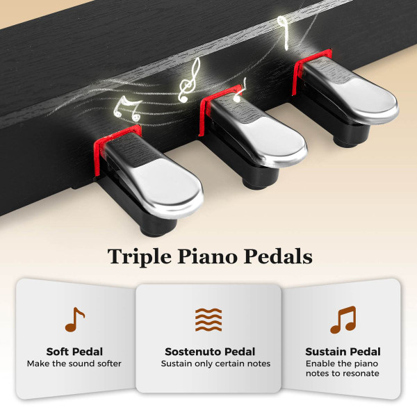 88-Key Hammer Action Weighted Electric Piano with Dual Speakers product image