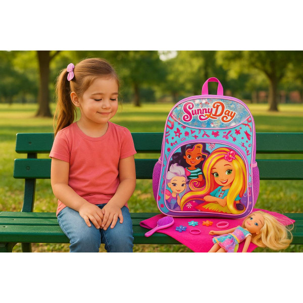 Sunny Day Hair 16" Adjustable Girls Backpack product image Sunny Day Hair 16" Adjustable Girls Backpack product image