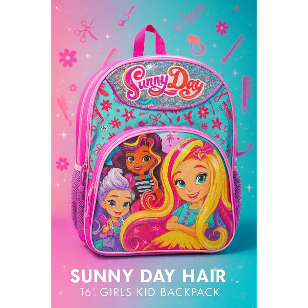 Sunny Day Hair 16" Adjustable Girls Backpack product image Sunny Day Hair 16" Adjustable Girls Backpack product image