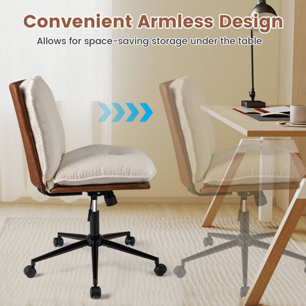  Armless Adjustable Home Office Chair with Rocking Backrest product image