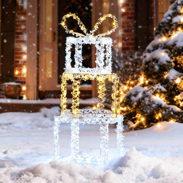 Pre-Lit Christmas Present Boxes with 200 LED Lights (Set of 3) product image Pre-Lit Christmas Present Boxes with 200 LED Lights (Set of 3) product image