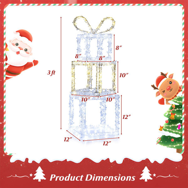 Pre-Lit Christmas Present Boxes with 200 LED Lights product image