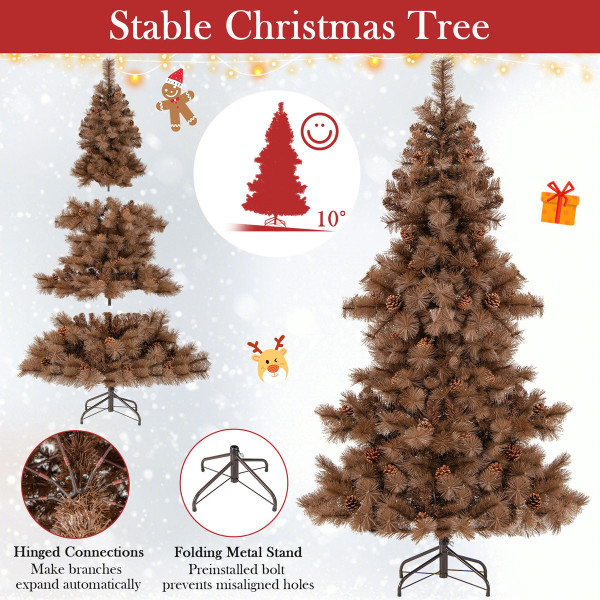 6FT Artificial Christmas Tree with 200 LED Lights product image