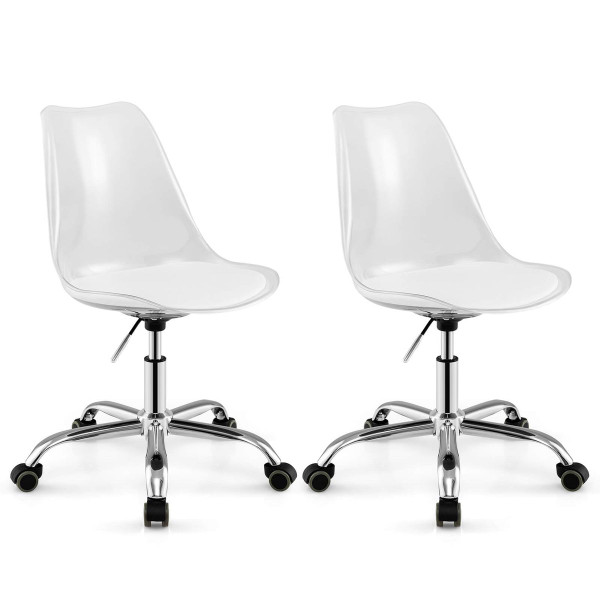 Clear Desk Chair with Swivel Seat and Adjustable Seat Height product image