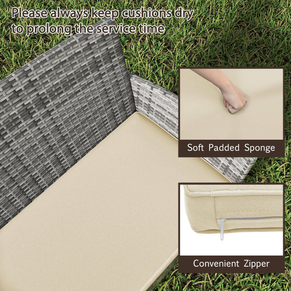 4-Piece Patio Furniture Set with Tempered Glass Coffee Table  product image 4-Piece Patio Furniture Set with Tempered Glass Coffee Table  product image